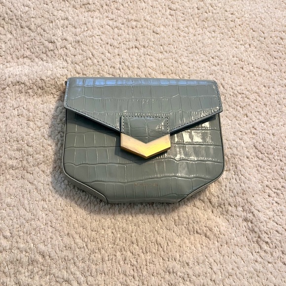 DeMellier Light Blue Croc-Embossed Women's Bag - Picture 2 of 5